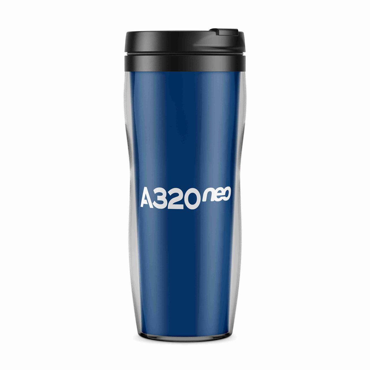 A320neo & Text Designed Plastic Travel Mugs