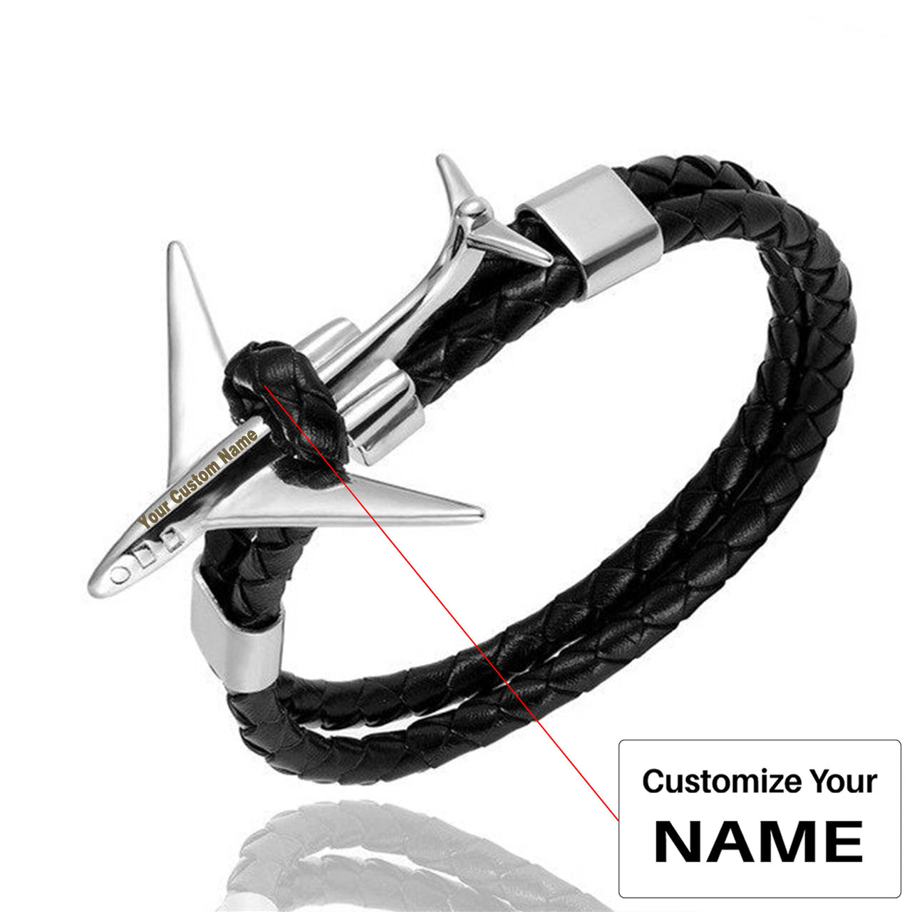 Super Cool Airplane Designed Leather Bracelets