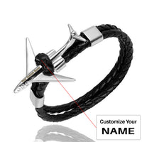 Thumbnail for Super Cool Airplane Designed Leather Bracelets