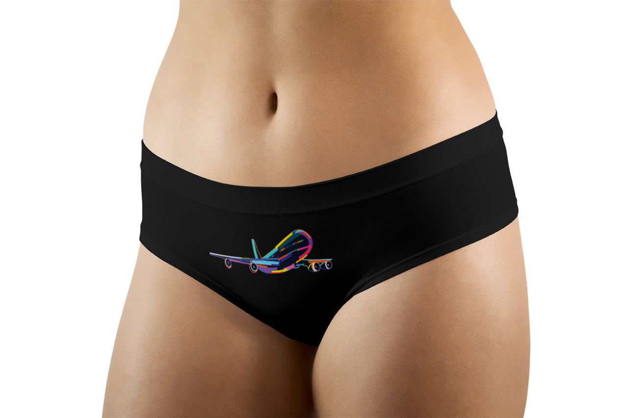 Multicolor Airplane Designed Women Panties & Shorts