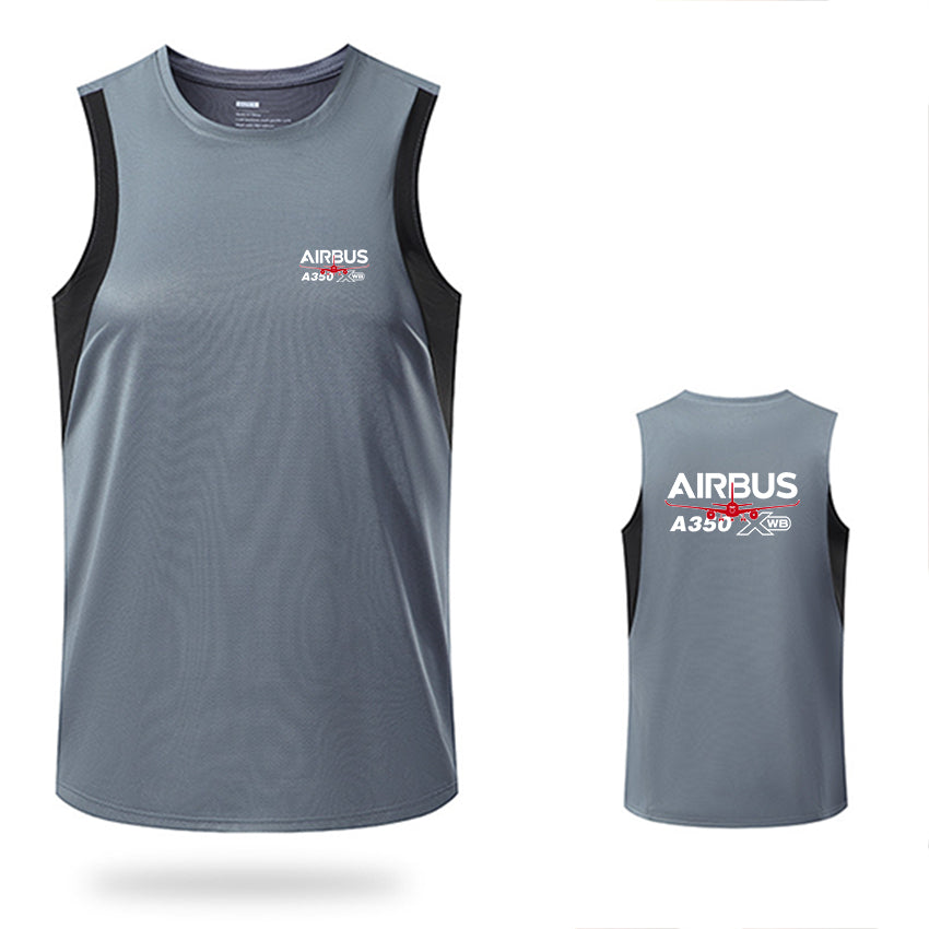 Amazing Airbus A350 XWB Designed Men Sleeveless T-shirt Quick Dry Vests