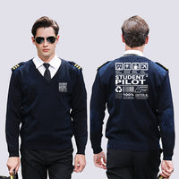 Thumbnail for Student Pilot Label Designed Wool Pilot Sweaters