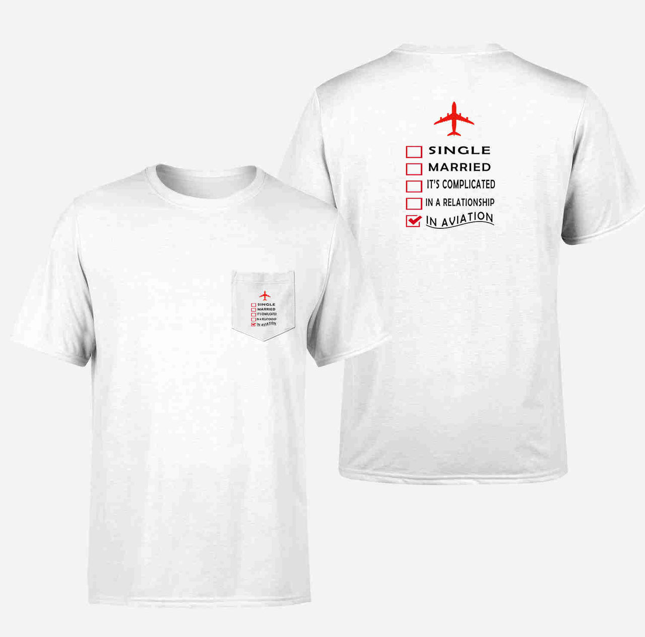 In Aviation Designed Pocket T-Shirts