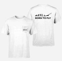 Thumbnail for Born To Fly Glider Designed Pocket T-Shirts