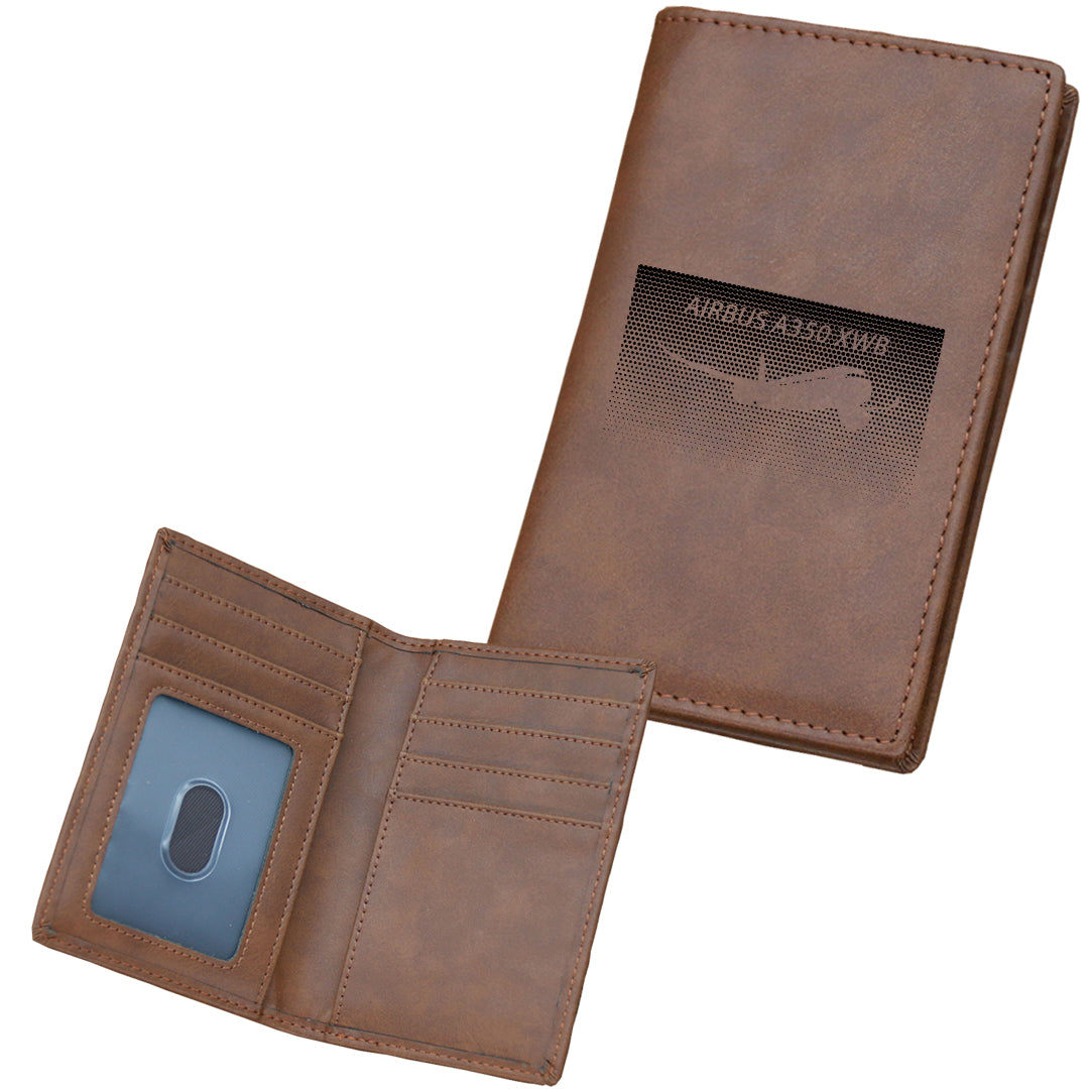 Airbus A350XWB & Dots Designed Leather Card Holder Wallets