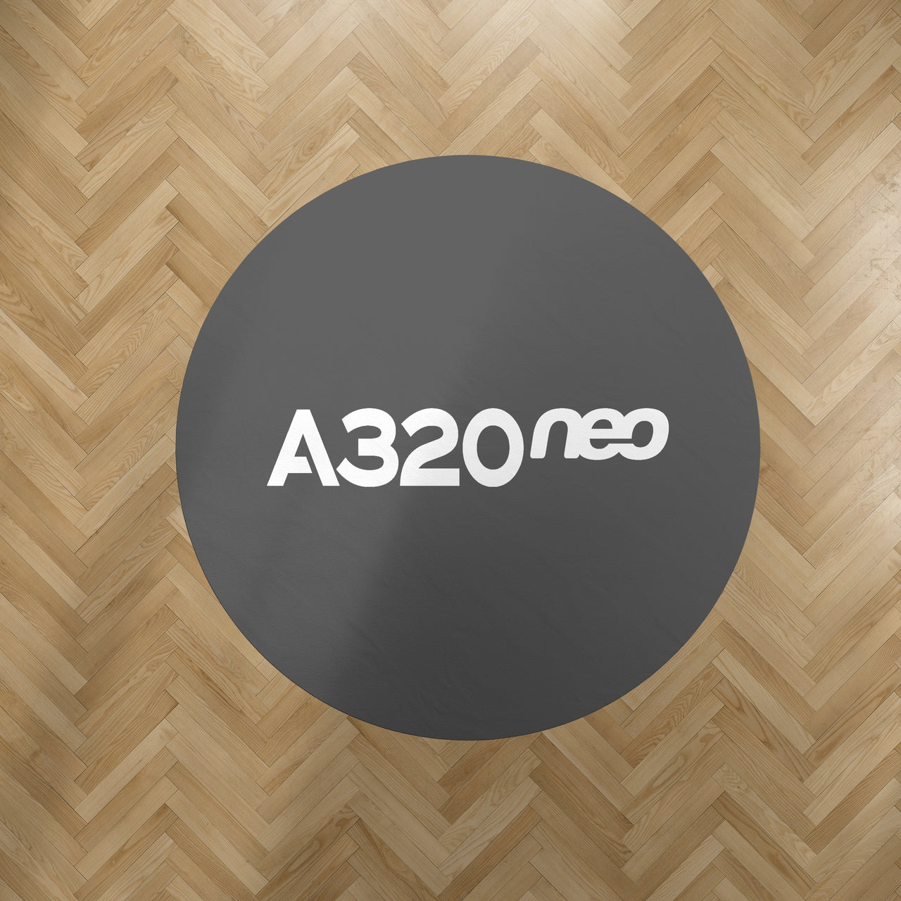 A320neo & Text Designed Carpet & Floor Mats (Round)