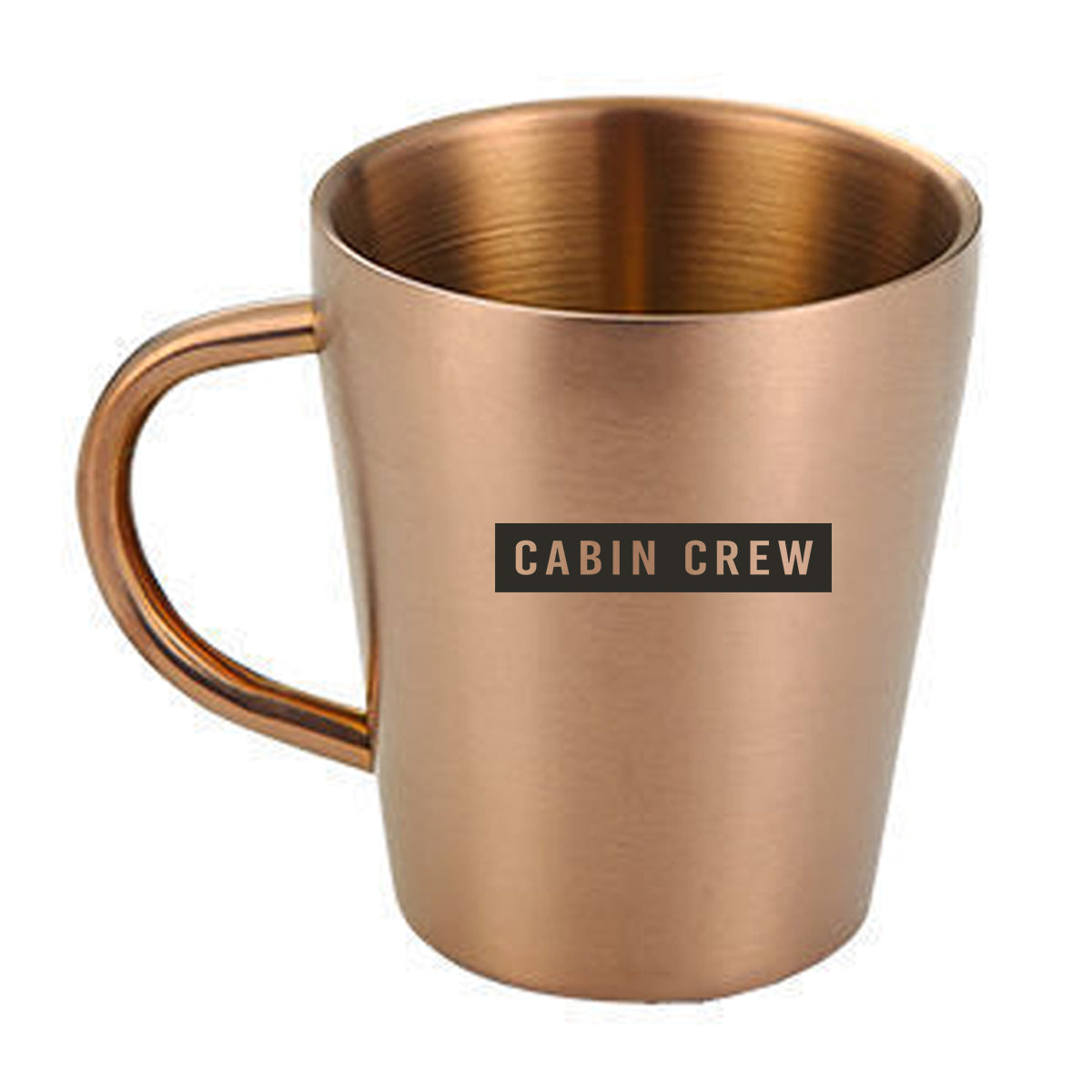 Cabin Crew Text Designed Stainless Steel Coffee Mugs