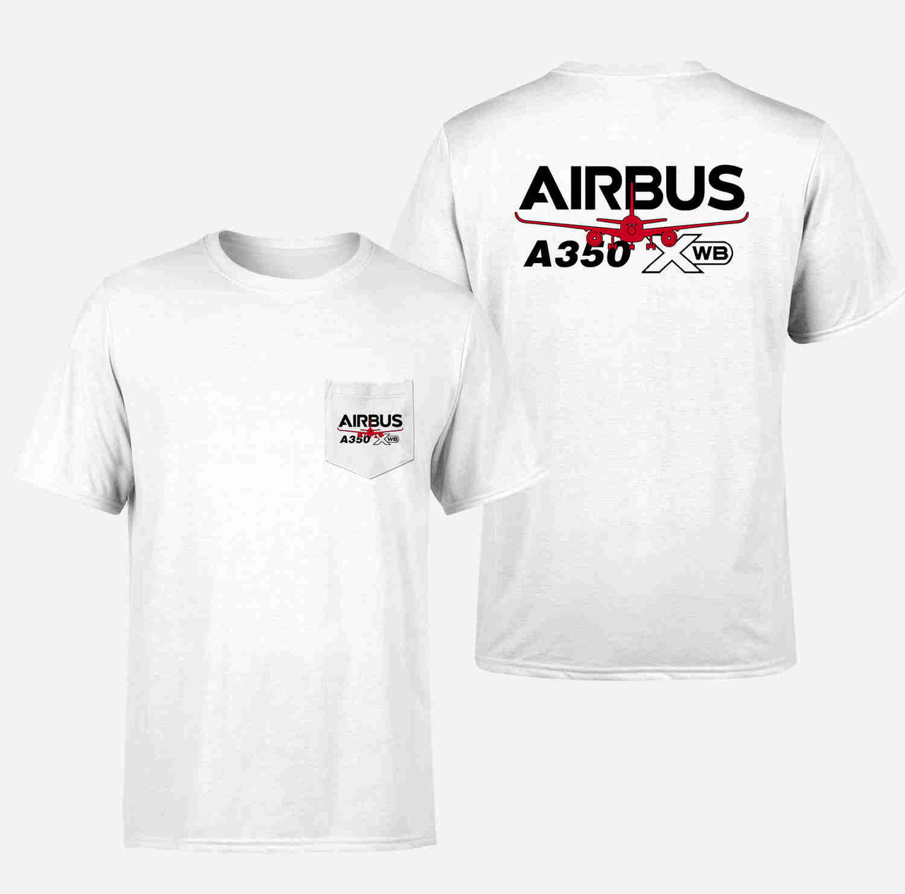 Amazing Airbus A350 XWB Designed Pocket T-Shirts