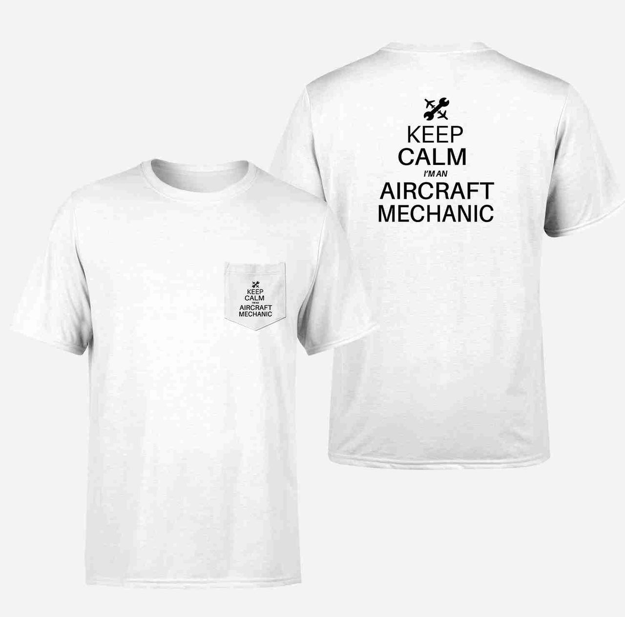 Aircraft Mechanic Designed Pocket T-Shirts