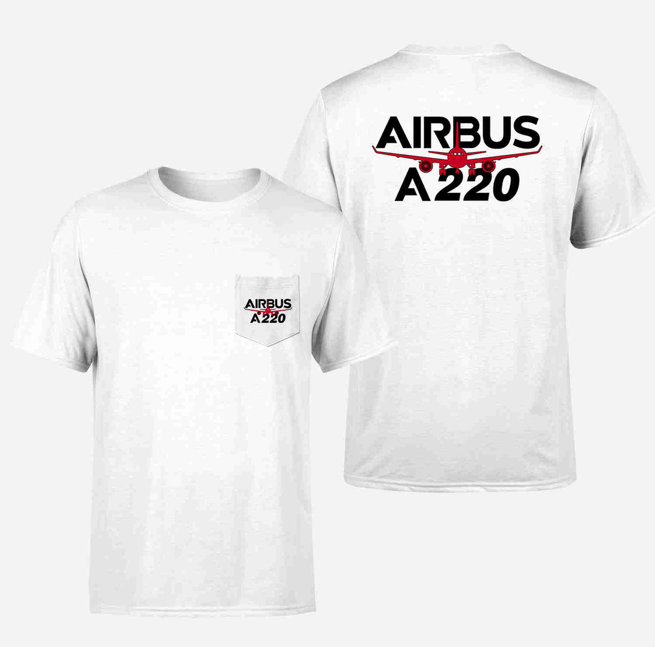 Amazing Airbus A220 Designed Pocket T-Shirts