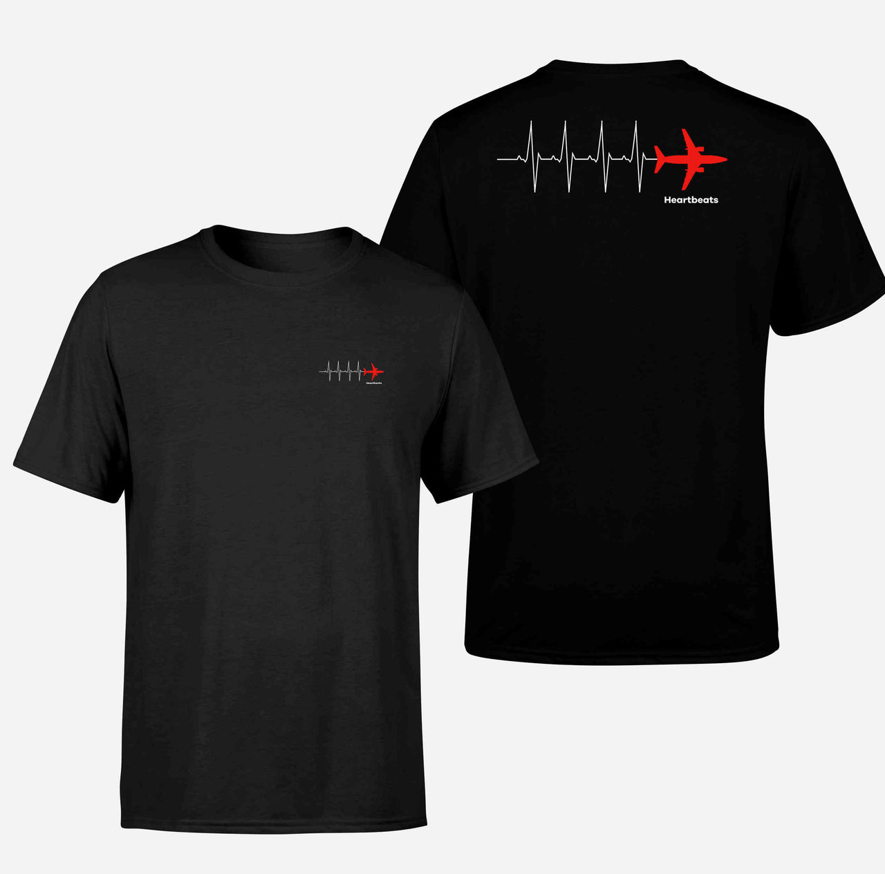 Aviation Heartbeats Double-Side T-Shirts