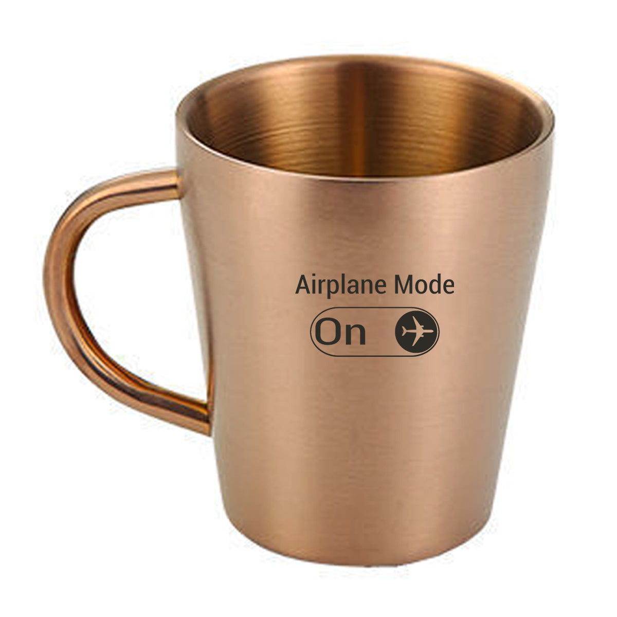 Airplane Mode On Designed Stainless Steel Coffee Mugs