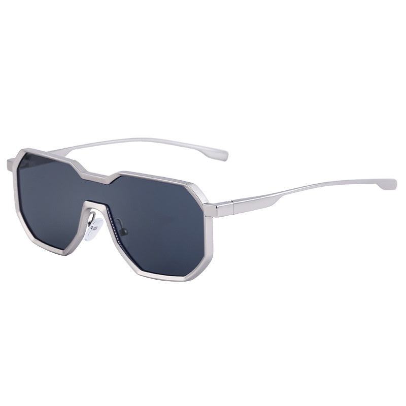 One Piece Irregular Pilot Sun Glasses