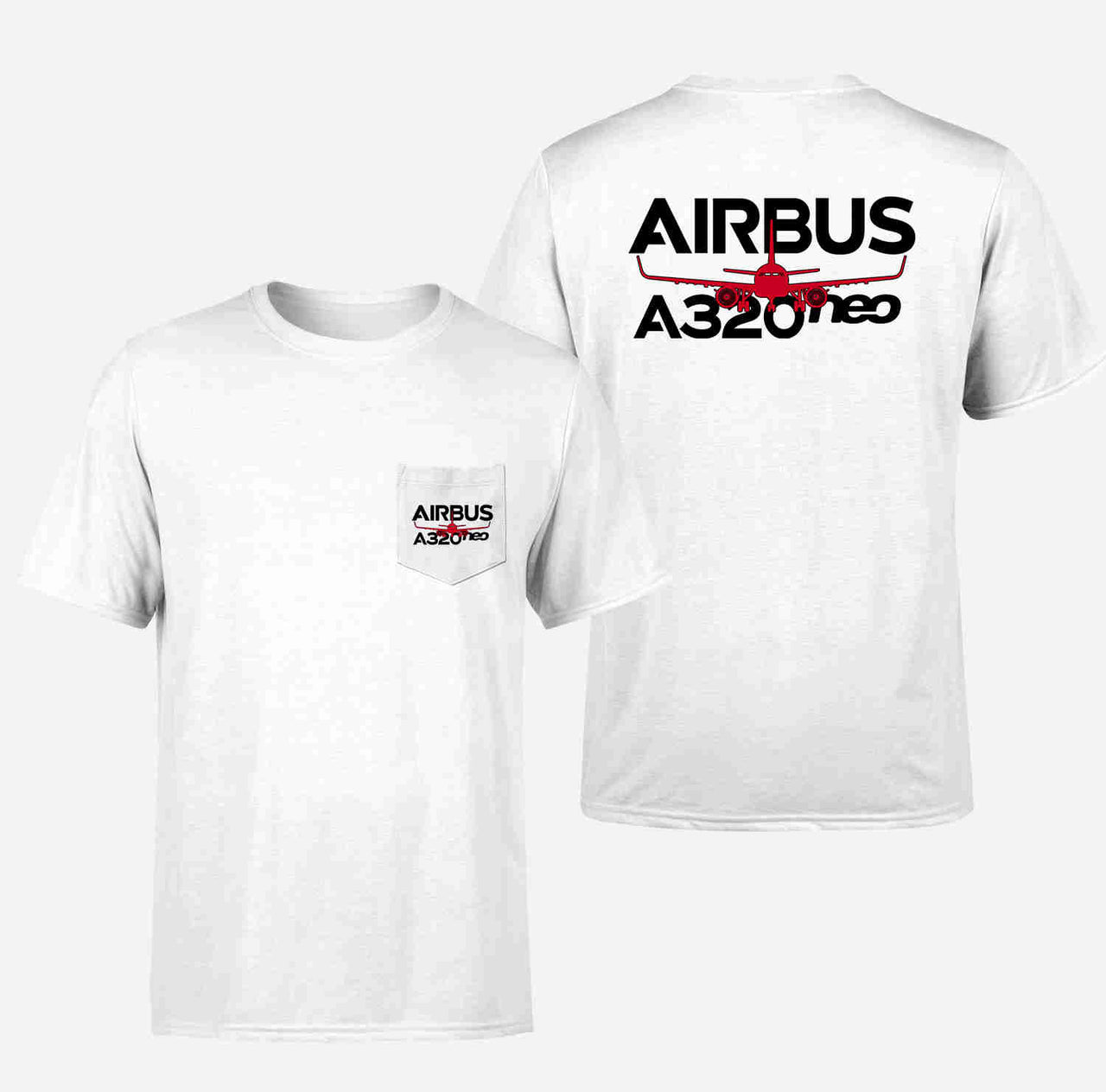 Amazing Airbus A320neo Designed Pocket T-Shirts