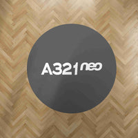 Thumbnail for A321neo & Text Designed Carpet & Floor Mats (Round)