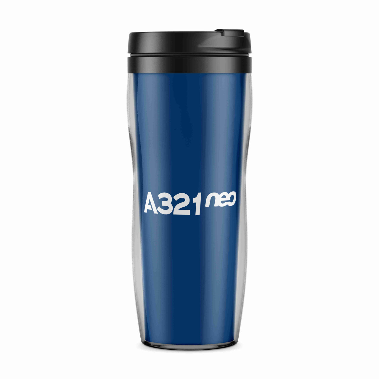 A321neo & Text Designed Plastic Travel Mugs