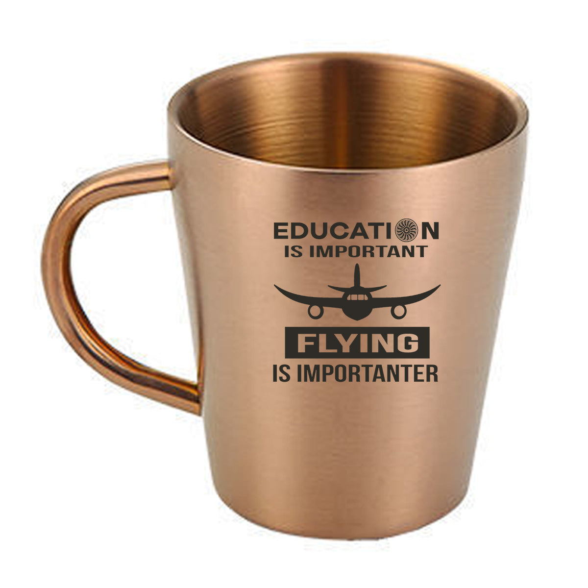 Flying is Importanter Designed Stainless Steel Coffee Mugs