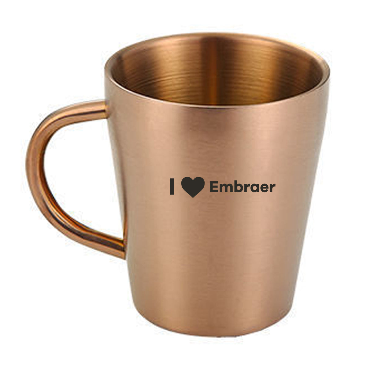 I Love Embraer Designed Stainless Steel Coffee Mugs