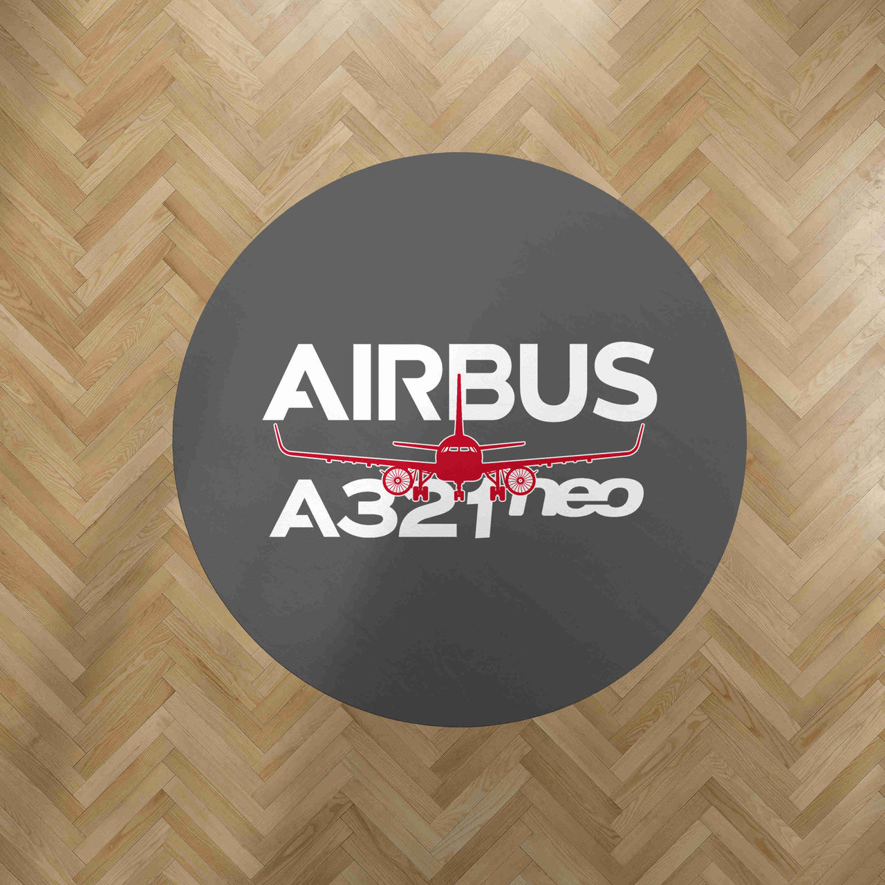 Amazing Airbus A321neo Designed Carpet & Floor Mats (Round)