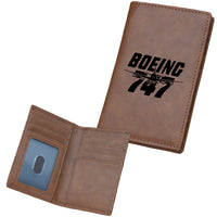 Thumbnail for Amazing Boeing 747 Designed Leather Card Holder Wallets