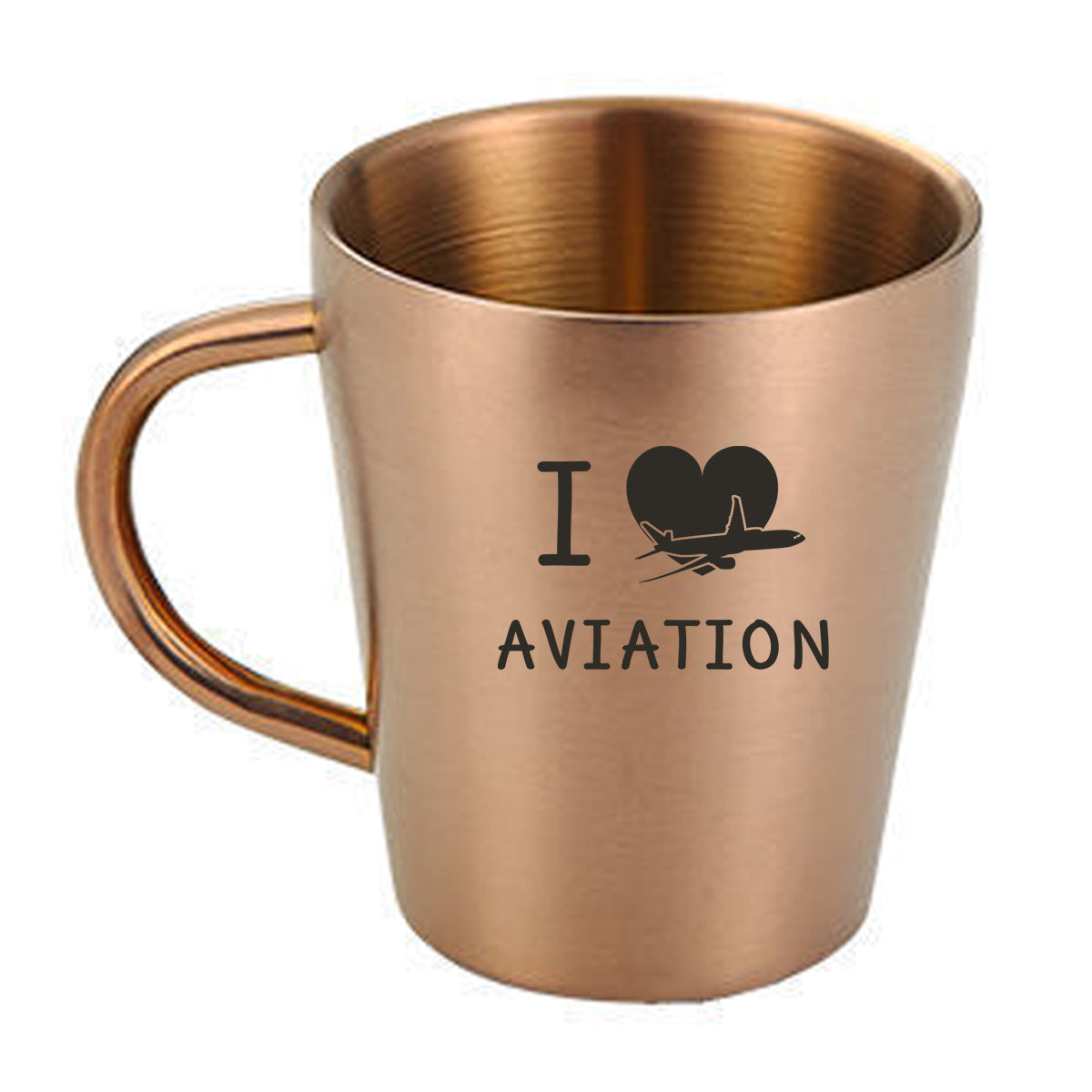 I Love Aviation Designed Stainless Steel Coffee Mugs