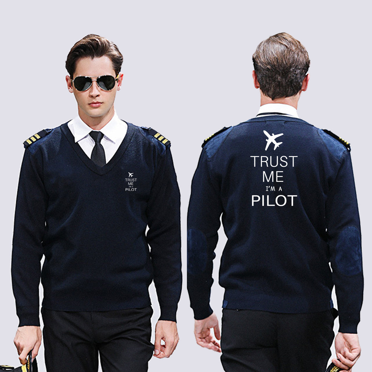 Trust Me I'm a Pilot 2 Designed Wool Pilot Sweaters