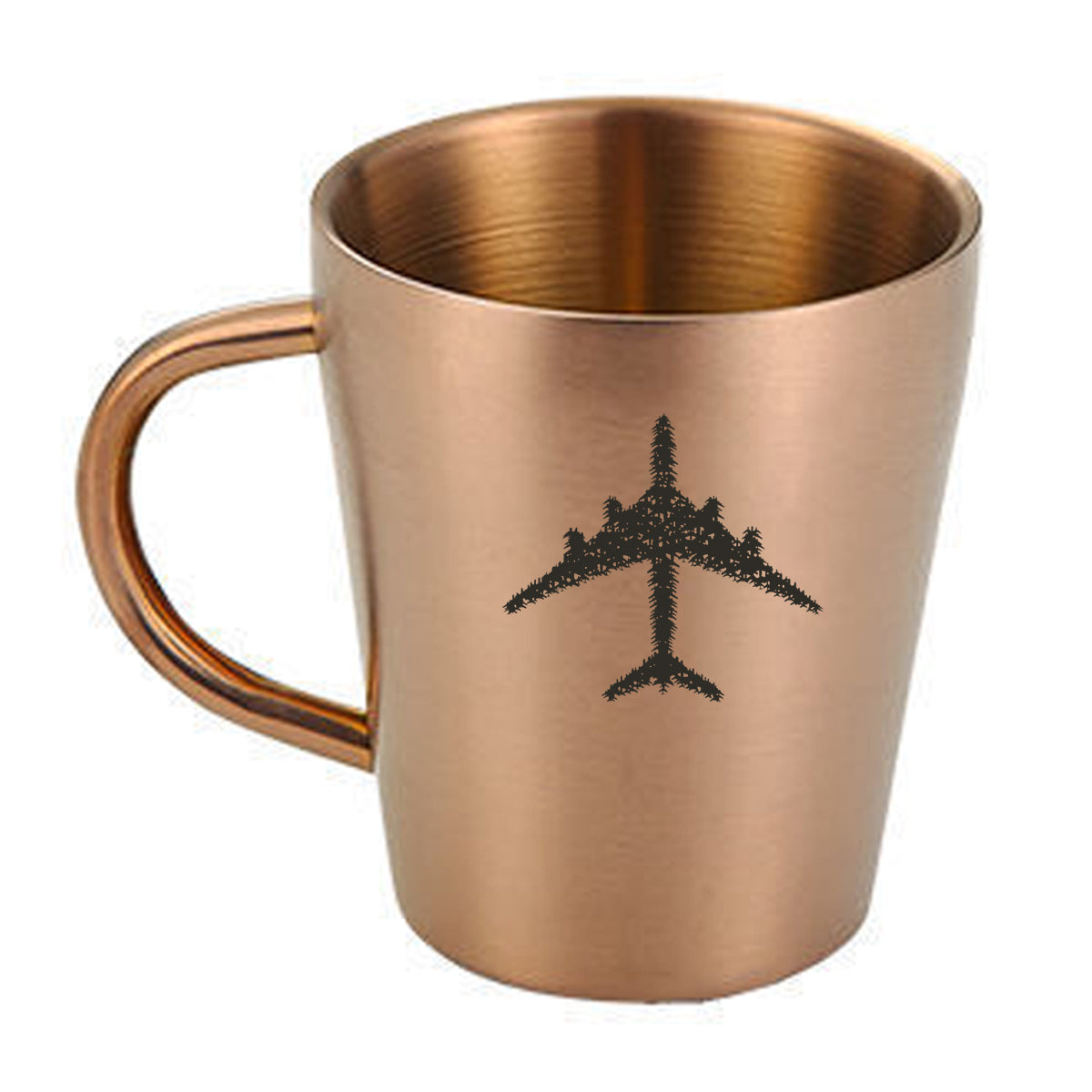 Colourful Airplane Designed Stainless Steel Coffee Mugs