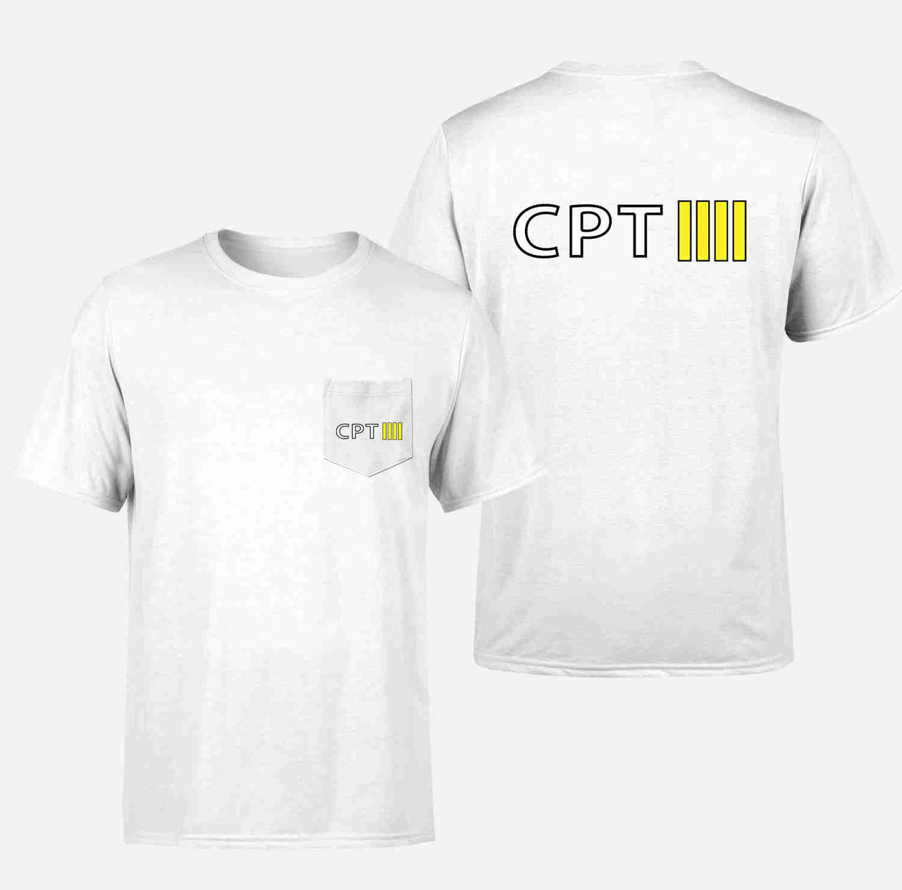 CPT & 4 Lines Designed Pocket T-Shirts