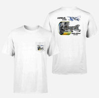 Thumbnail for Airbus A380 & GP7000 Engine Designed Pocket T-Shirts