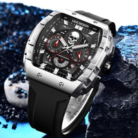 Thumbnail for Waterproof Quartz Skeleton Skull Dial Sports Watches Watch