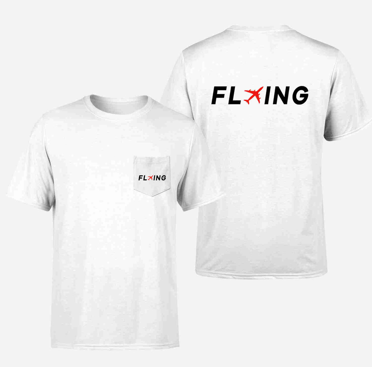 Flying Designed Pocket T-Shirts