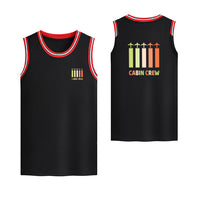 Thumbnail for Colourful Cabin Crew Designed Basketball Style Sports Tank Tops