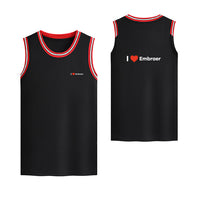 Thumbnail for I Love Embraer Designed Basketball Style Sports Tank Tops