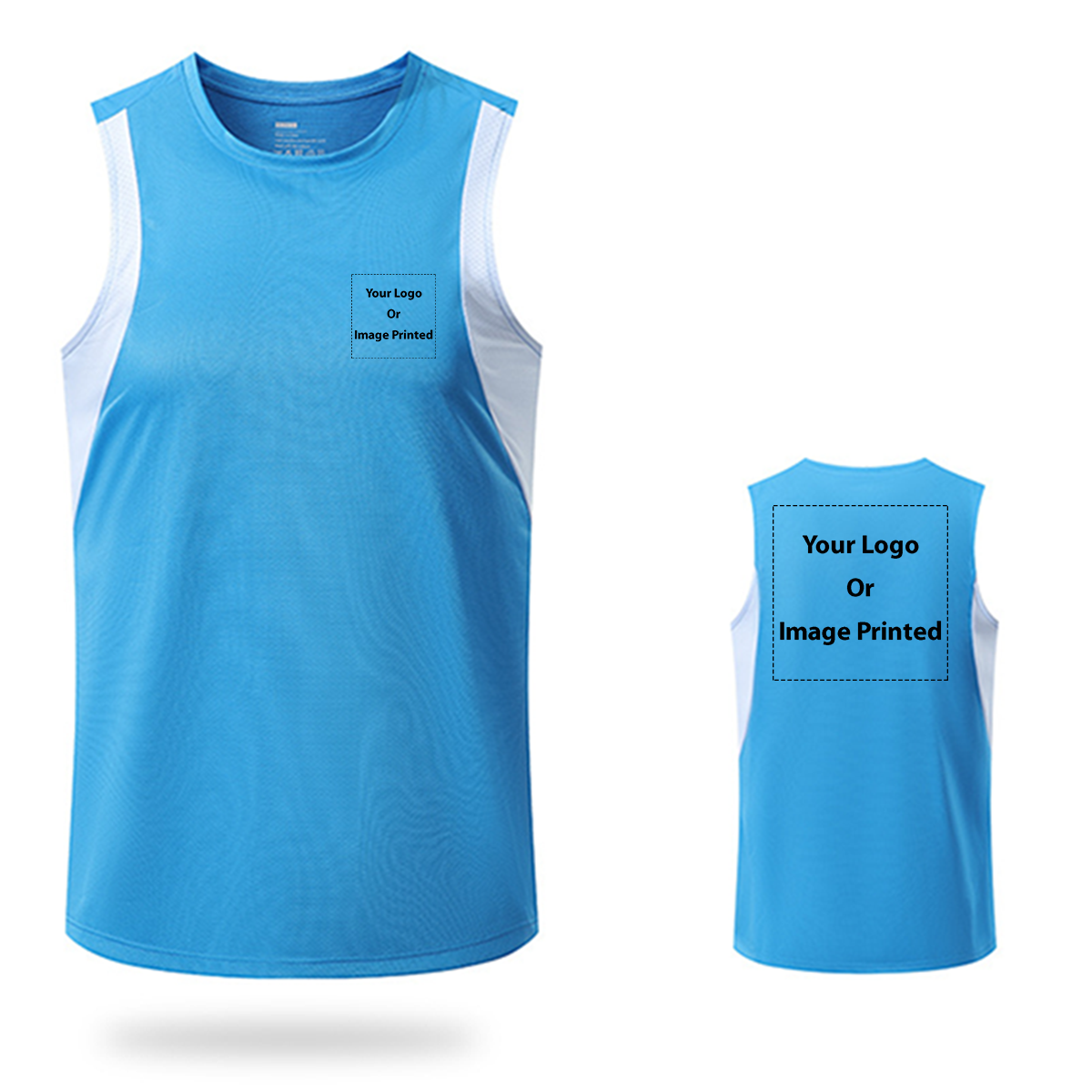 Double-Side ONLY Logos Designed Sleveless Quick Dry Sports Tank Tops