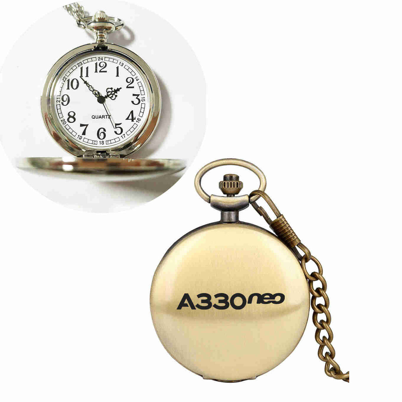 A330neo & Text Designed Pocket Watches