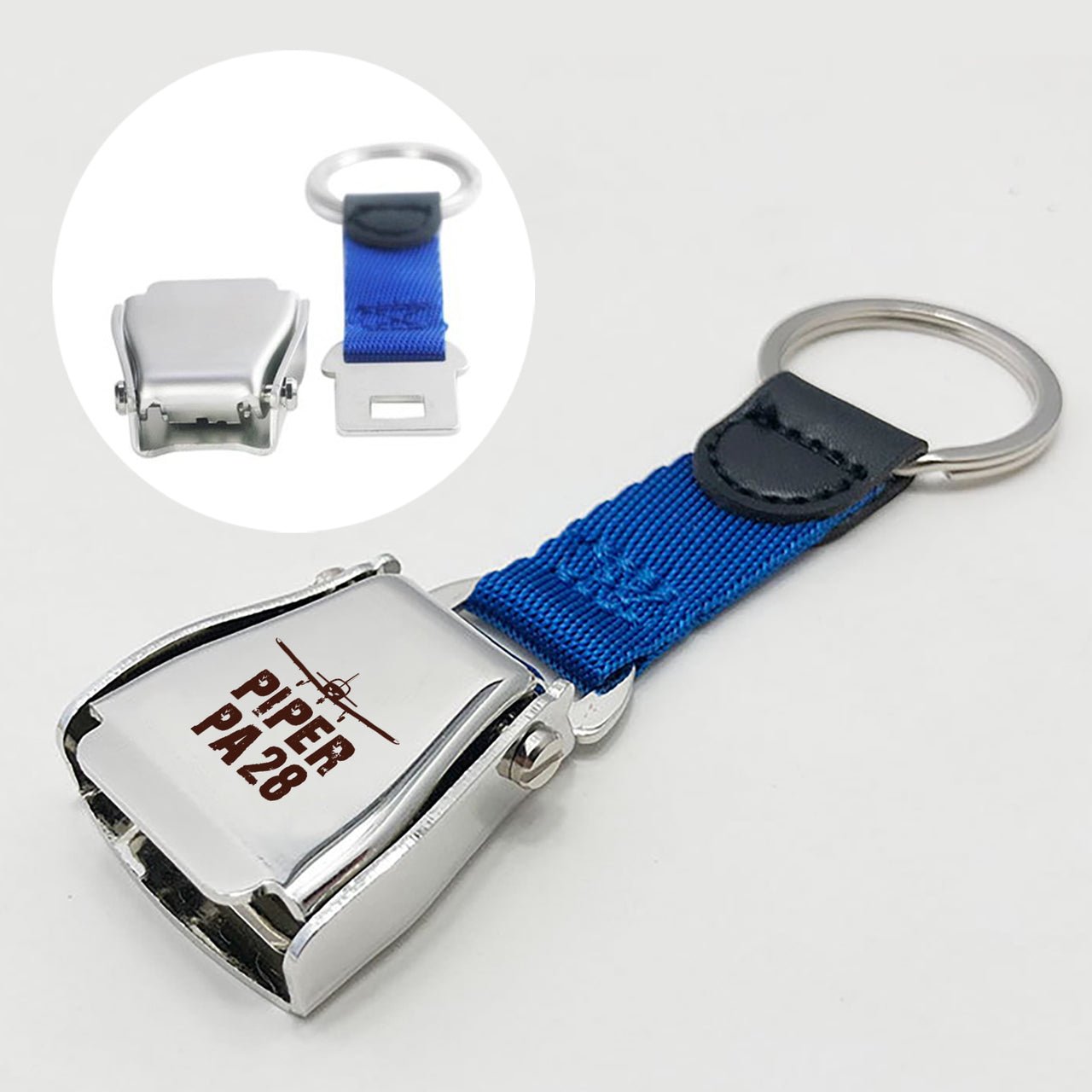 Piper PA28 & Plane Designed Airplane Seat Belt Key Chains