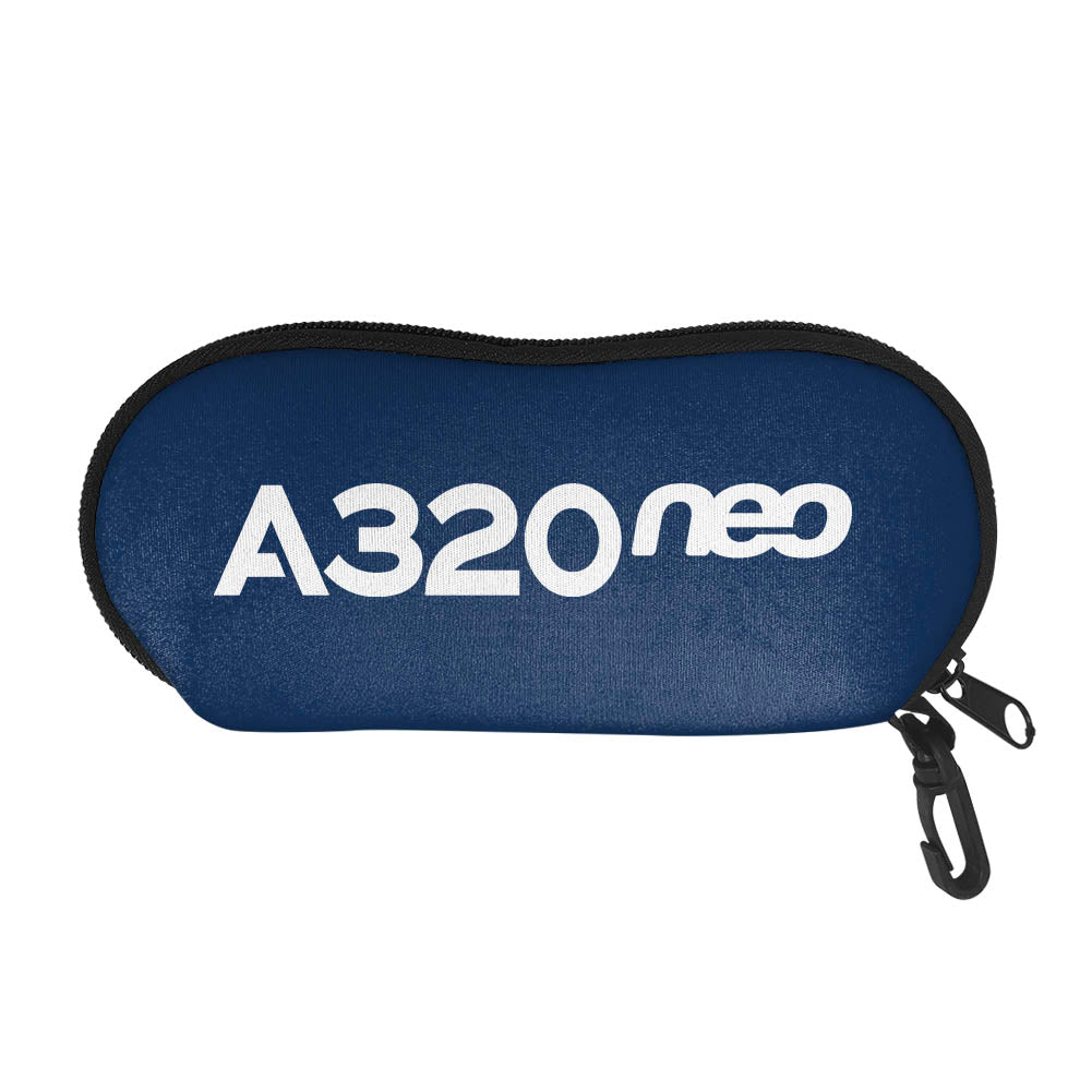 A320neo & Text Designed Glasses Bag