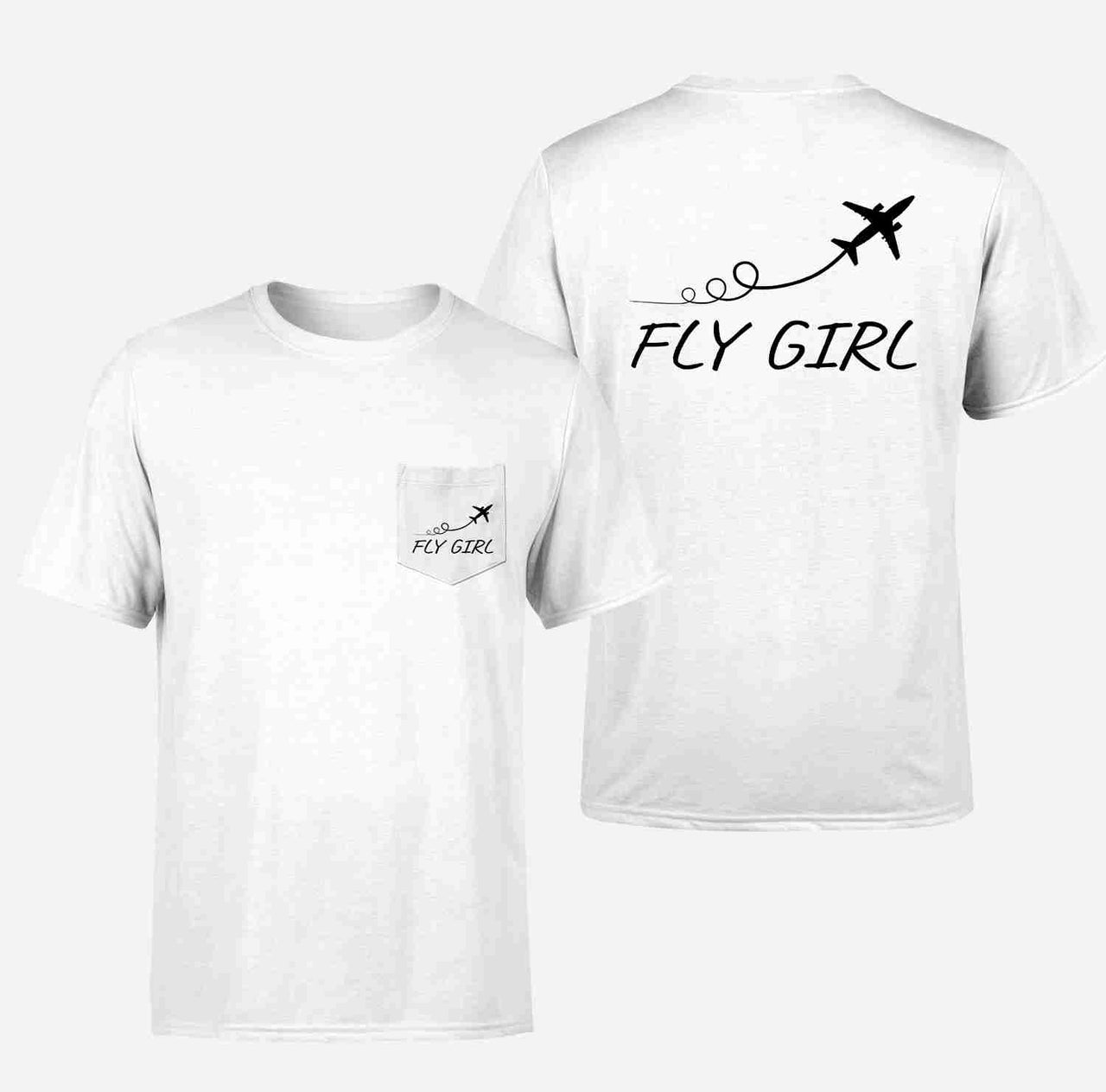 Just Fly It & Fly Girl Designed Pocket T-Shirts