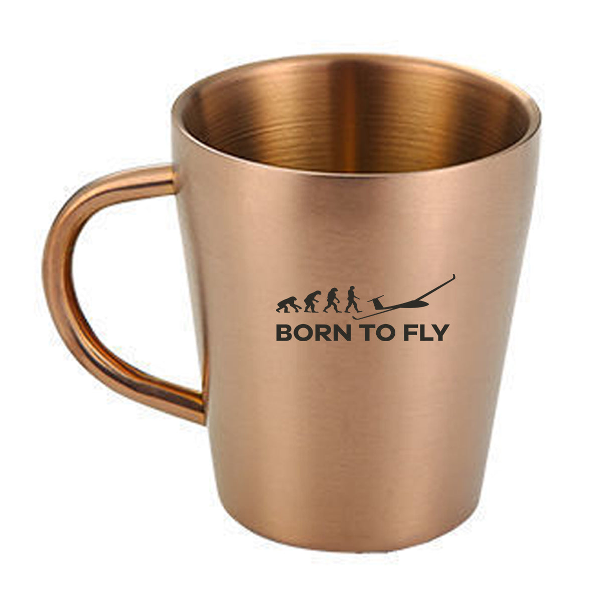 Born To Fly Glider Designed Stainless Steel Coffee Mugs