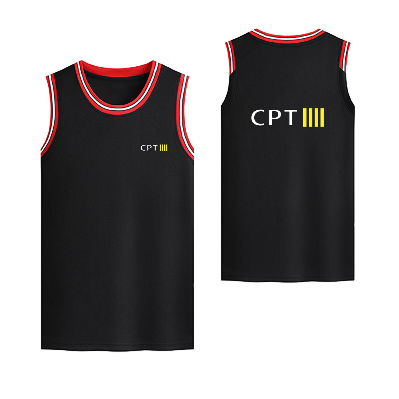 CPT & 4 Lines Designed Basketball Style Sports Tank Tops