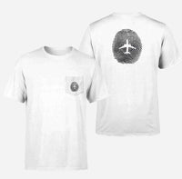 Thumbnail for Aviation Finger Print Designed Pocket T-Shirts