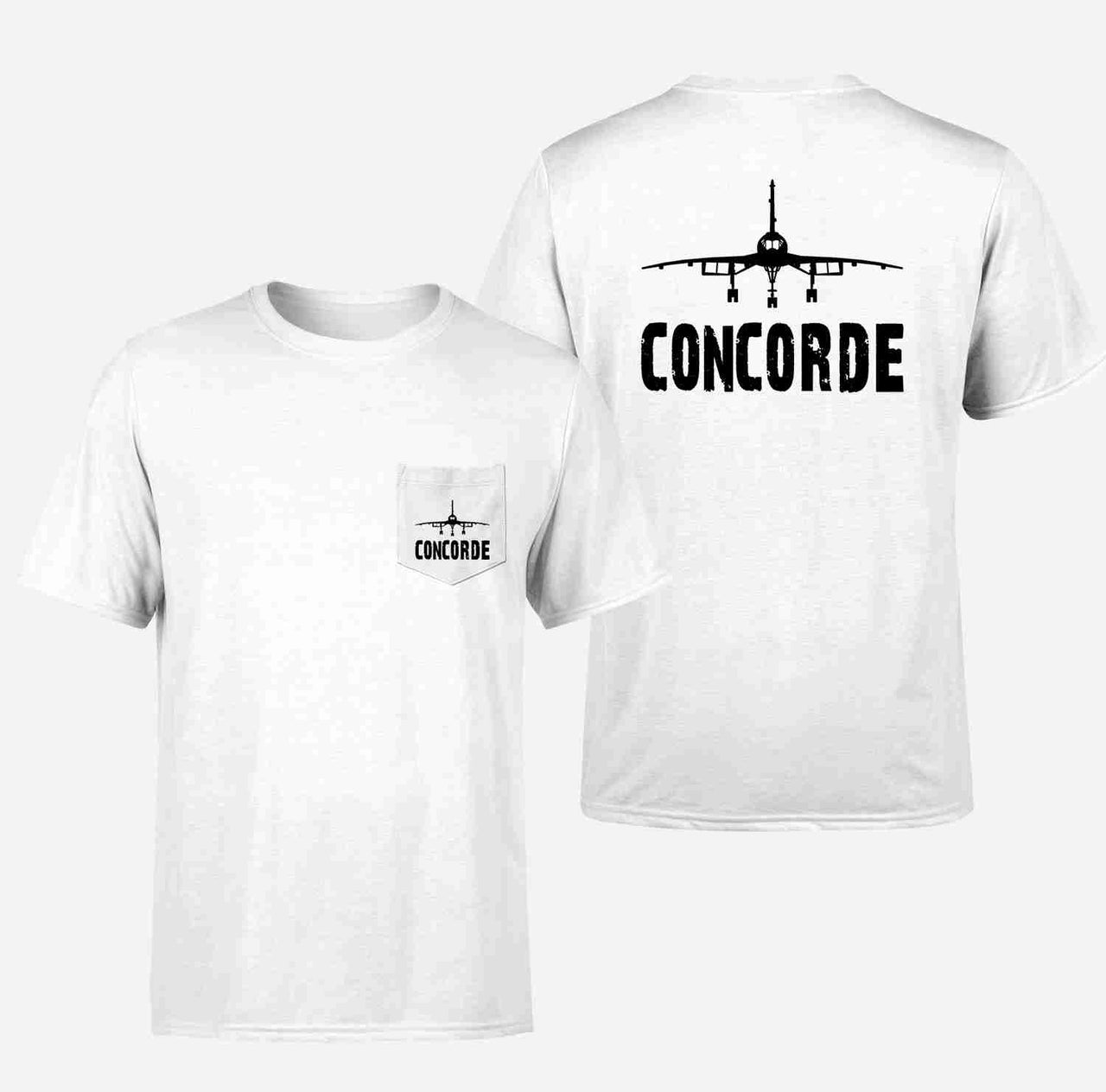 Concorde & Plane Designed Pocket T-Shirts