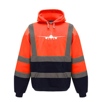 Thumbnail for Boeing 777 Silhouette Designed Reflective Hoodies