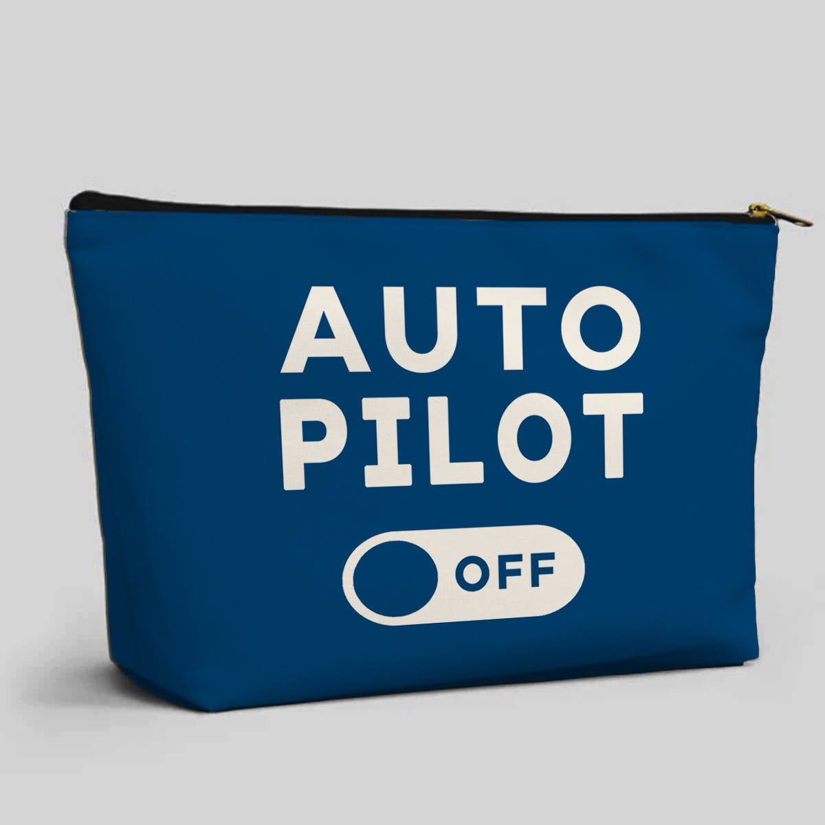 Auto Pilot Off Designed Zipper Pouch