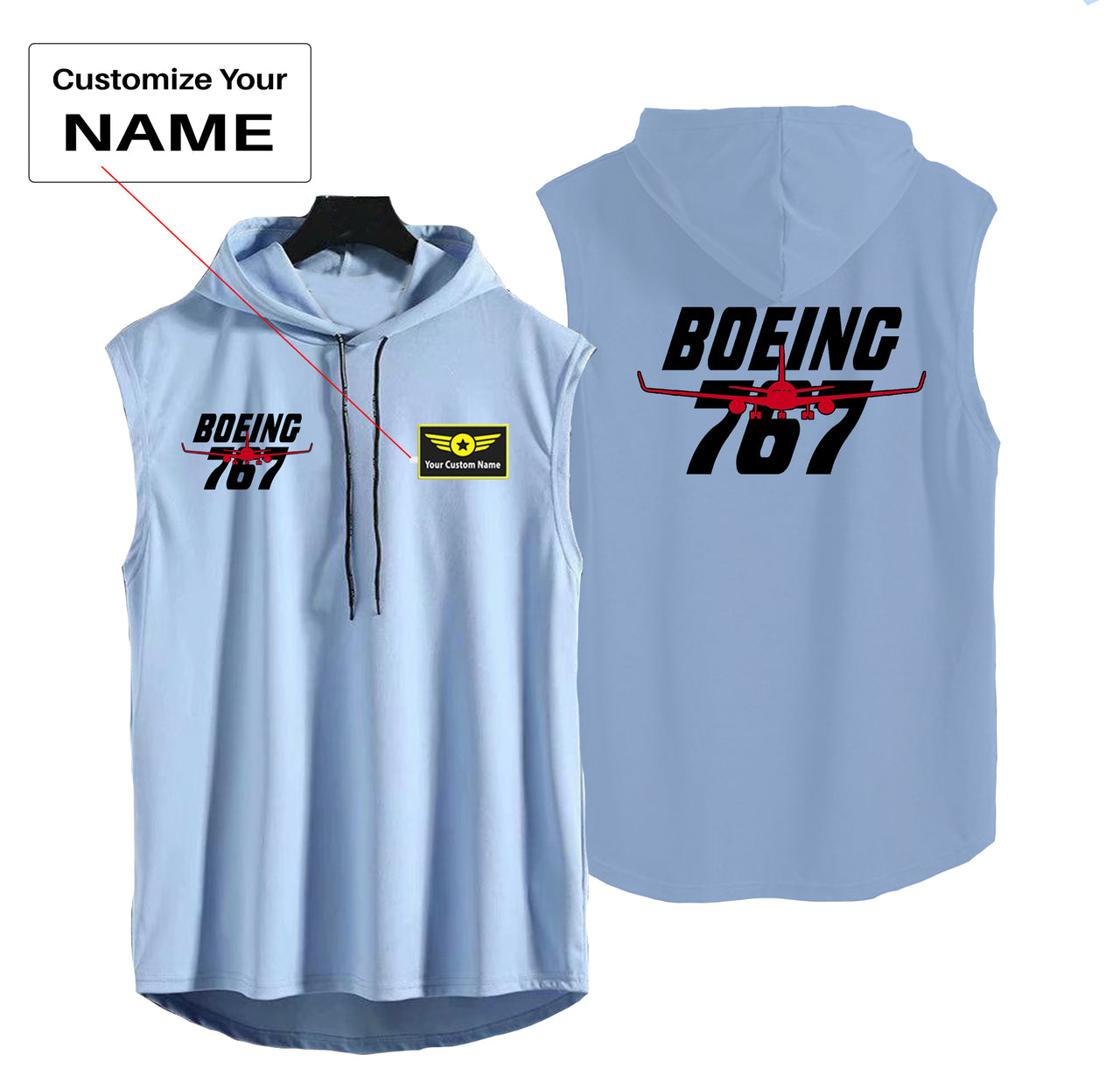 Amazing Boeing 767 Designed Hooded Tank Tops