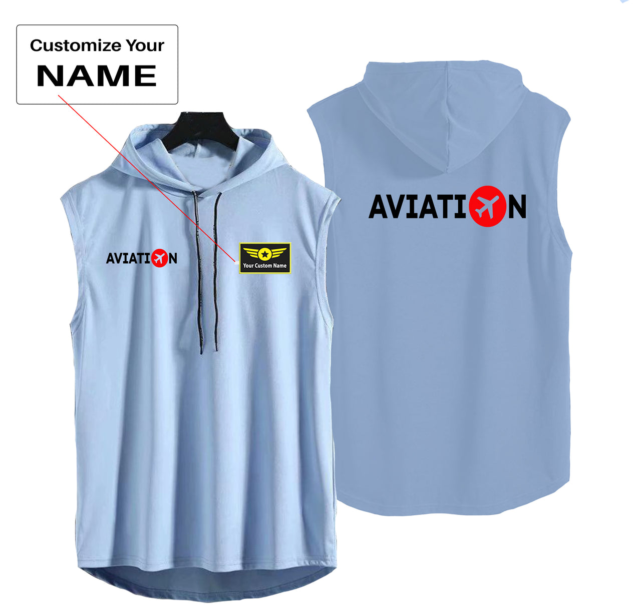 Aviation Designed Hooded Tank Tops