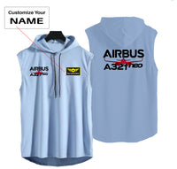 Thumbnail for Amazing Airbus A321neo Designed Hooded Tank Tops