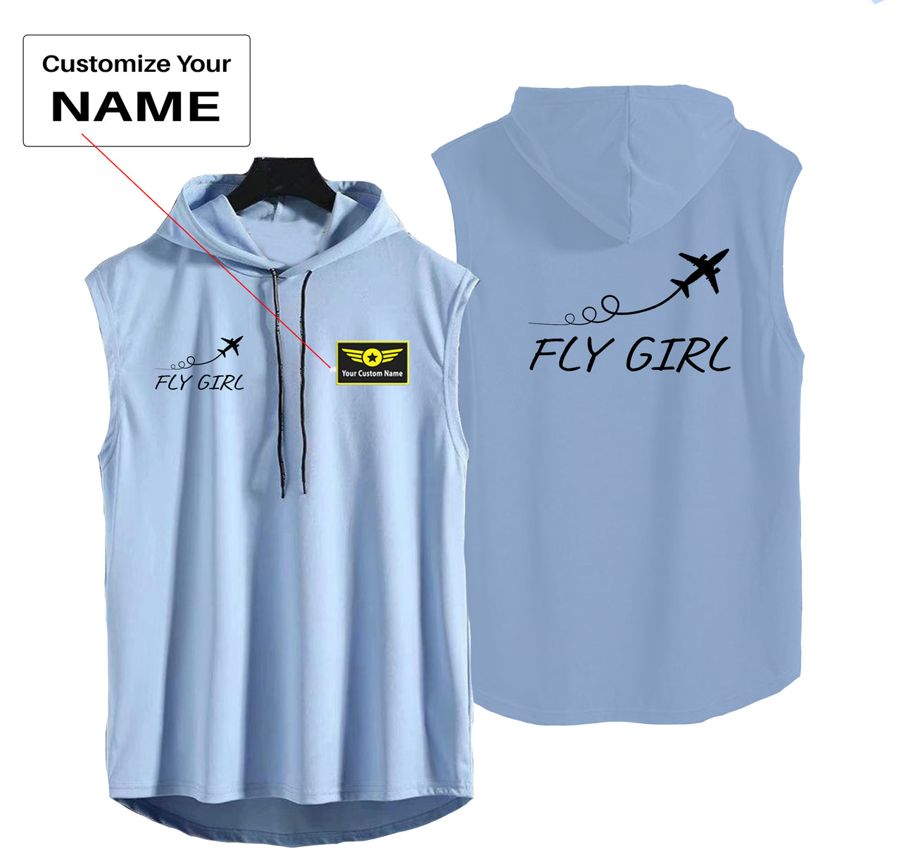 Just Fly It & Fly Girl Designed Hooded Tank Tops