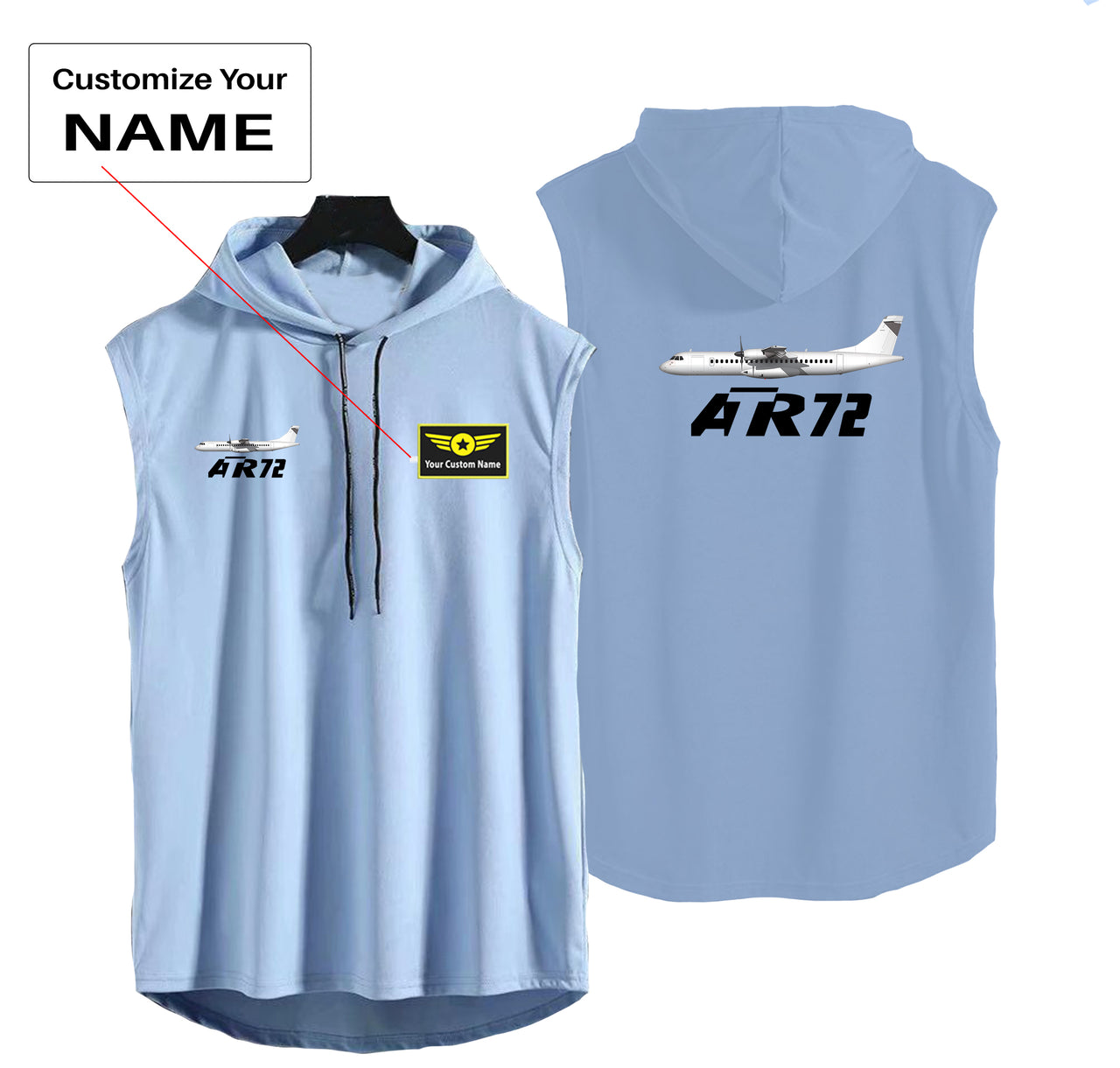 The ATR72 Designed Hooded Tank Tops