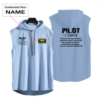 Thumbnail for Pilot [Noun] Designed Hooded Tank Tops